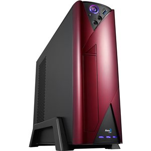 Aerocool QS-102 Slim Red Micro ATX PC Tower Case 400 Watt PSU (775)